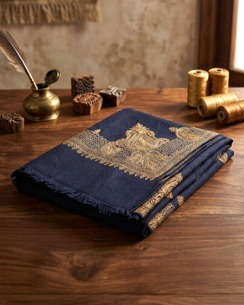 Ethnic Motif Woven Design Men's Winter Shawl | Ethnic Fashion India