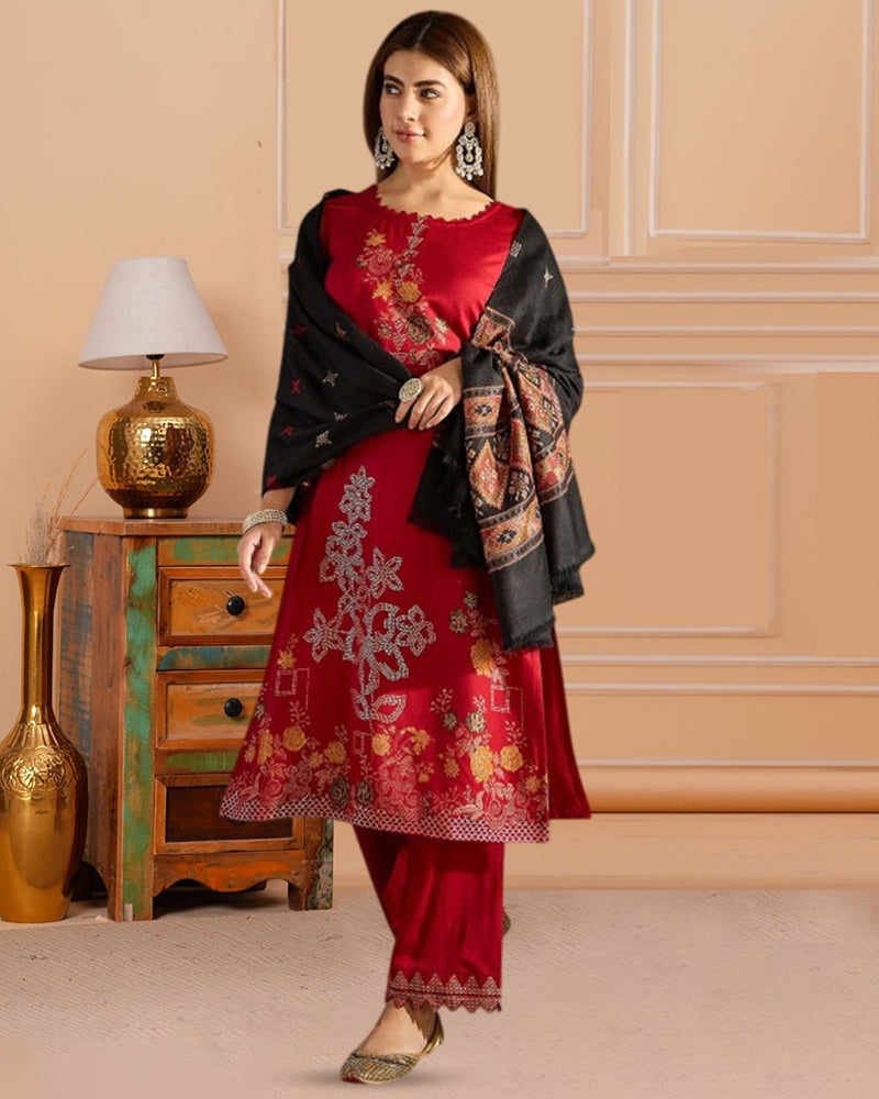 Women's Floral Stole - Premium Ethnic Wear